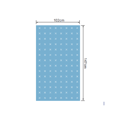 SecurePlus Half Drape; 102x147cm; Sterile; Single use