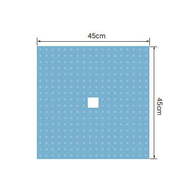 SecurePlus® Plain Drape 45X45CM With Fen 4X4cm; Sterile; Single use;