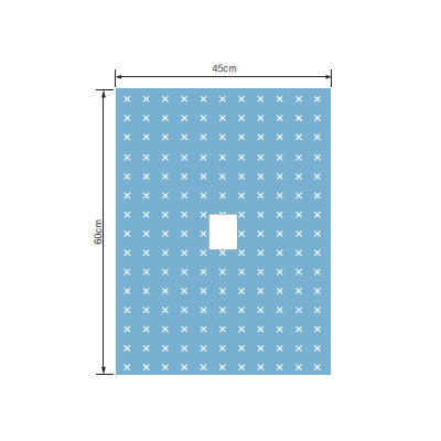 SecurePlus Drape Fenestrated, 45x60cm with fen 6x7.5cm, Sterile; Single use